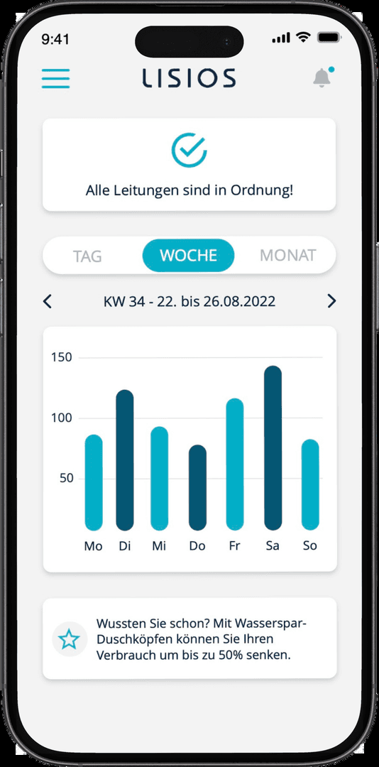 Lisios Verbrauchsdashboard