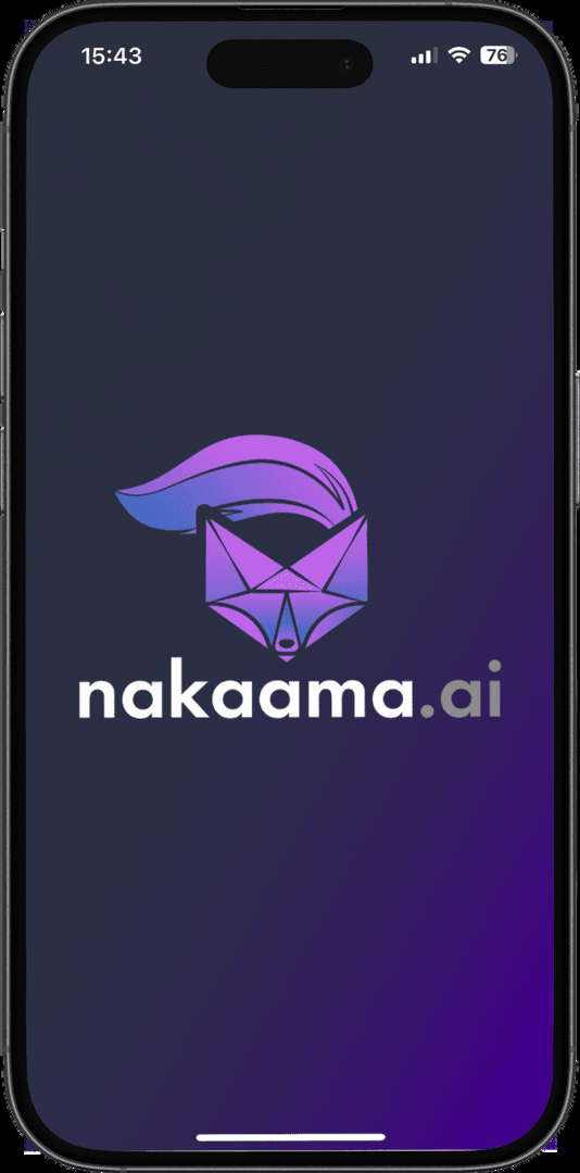 nakaama.ai Startscreen
